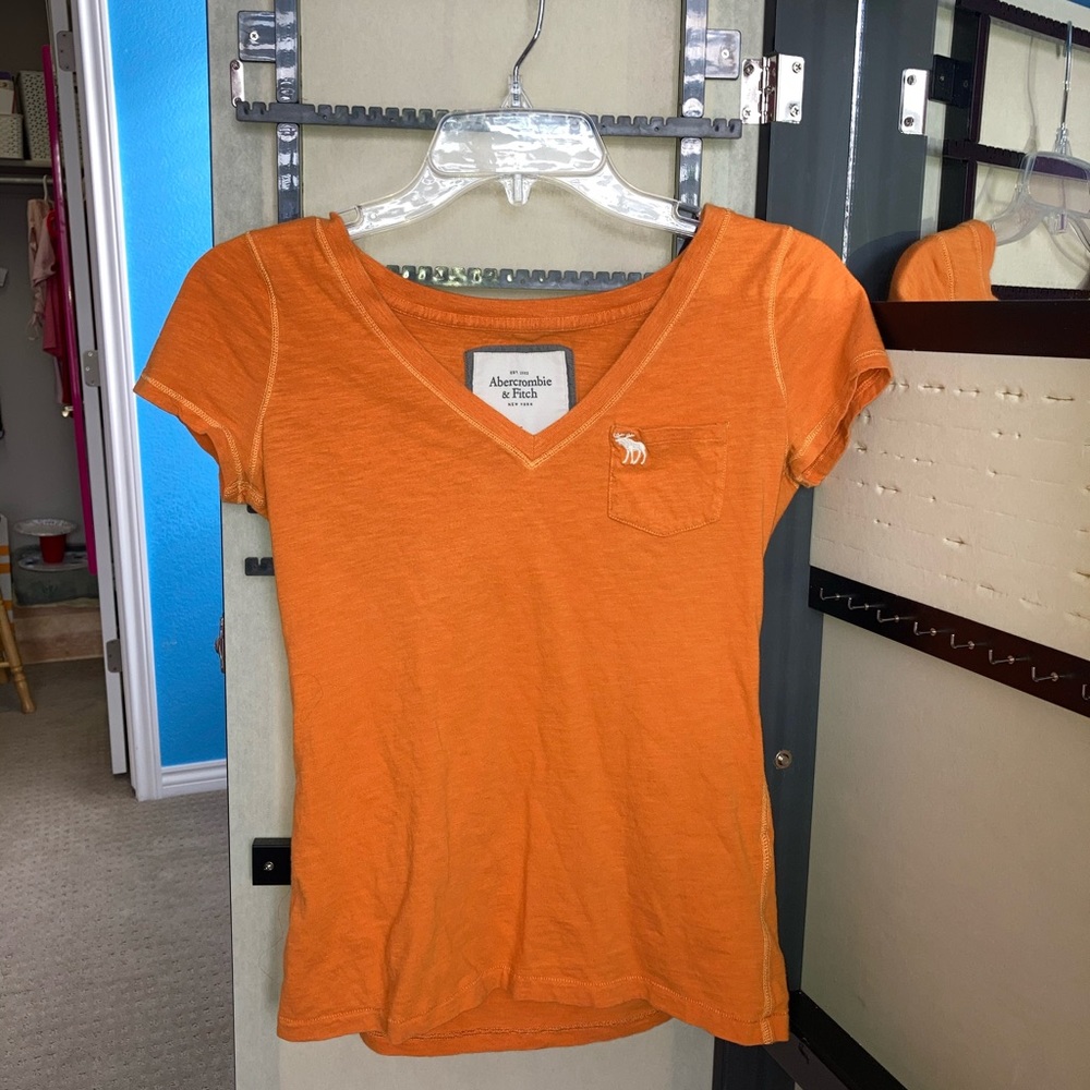 Orange V-neck